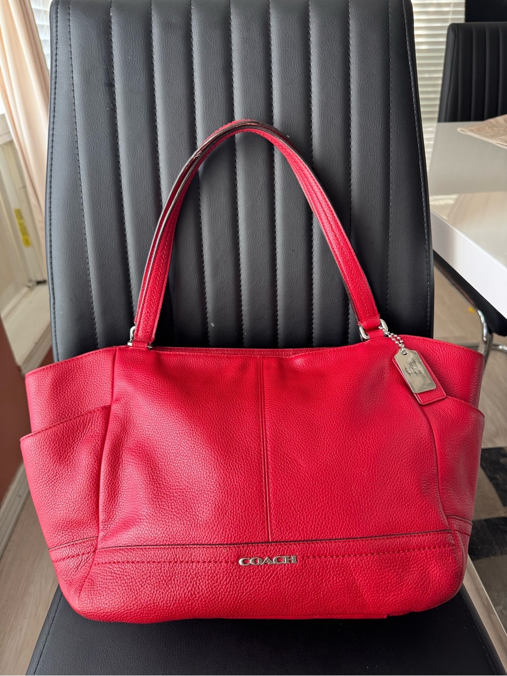 Coach Park Leather Carrie Tote style number 36898E